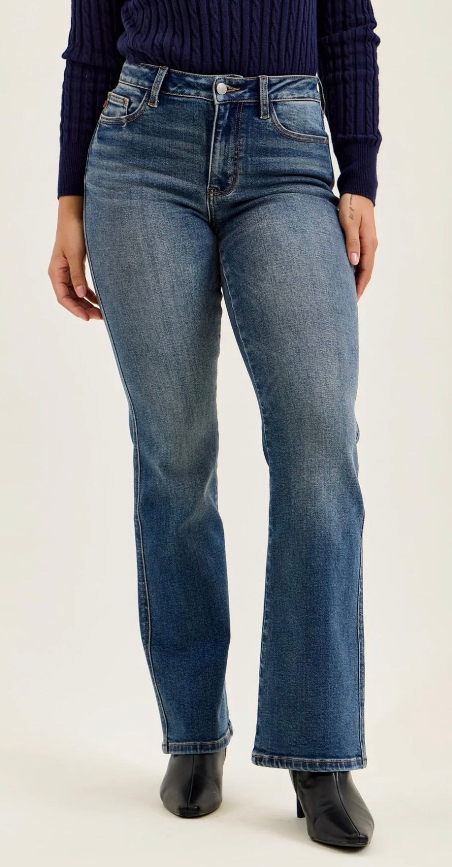 Judy Blue MR DAISY Bootcut DK Dusk Rider Indigo