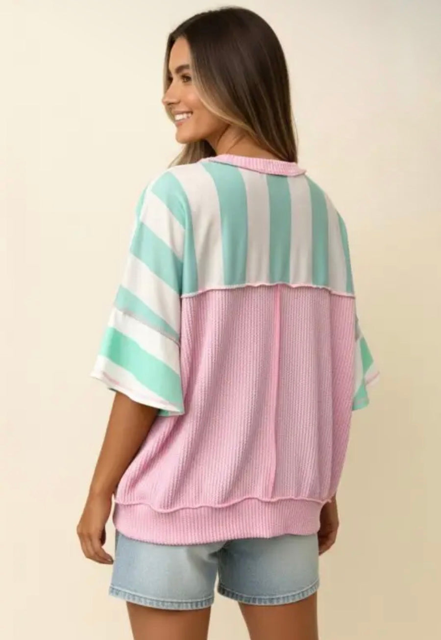 Haptics Crew neck Oversized Terry Pullover