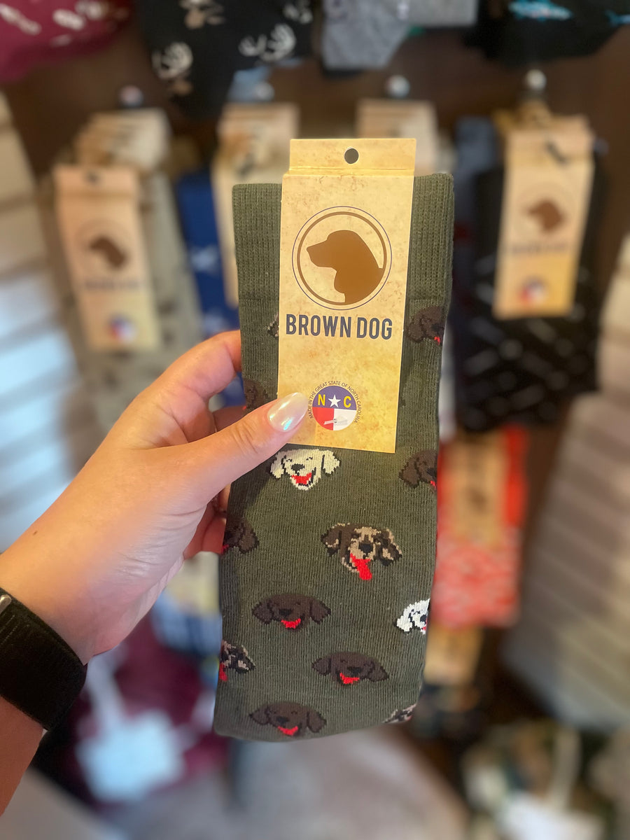 Brown Dog Crew Socks
