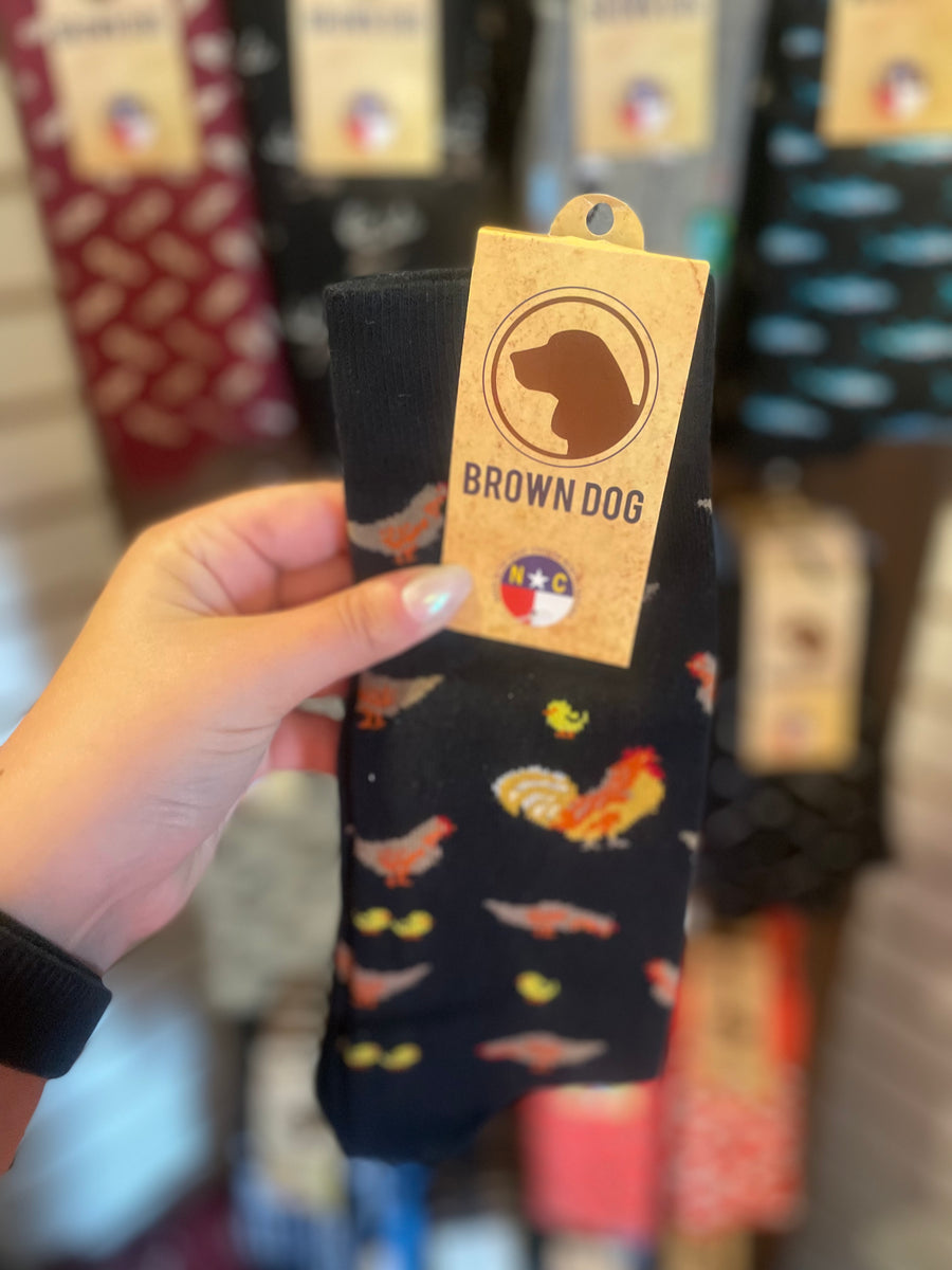 Brown Dog Crew Socks