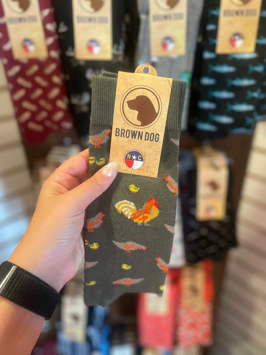 Brown Dog Crew Socks