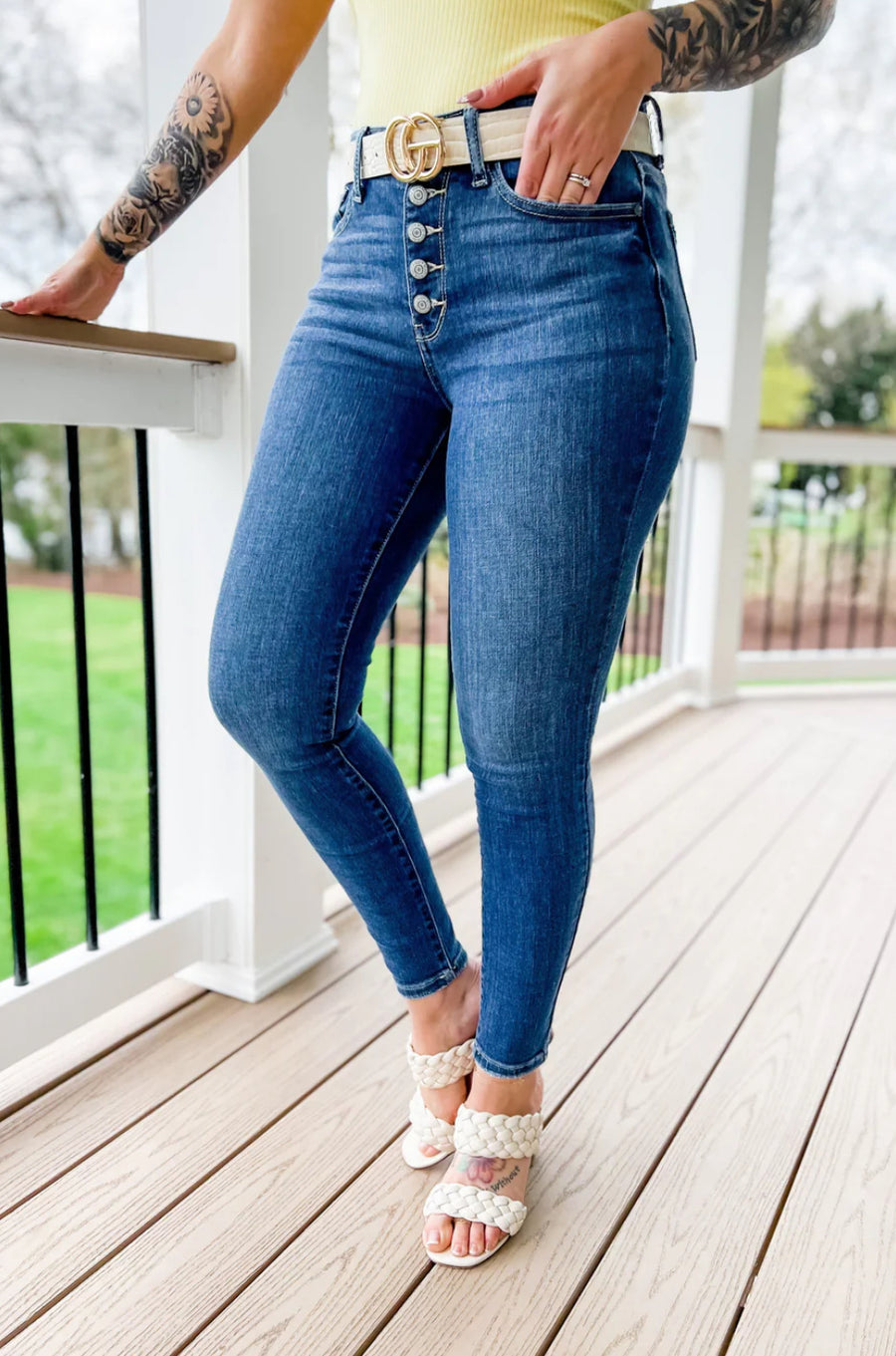 Judy Blue High Rise Button Fly Skinny
