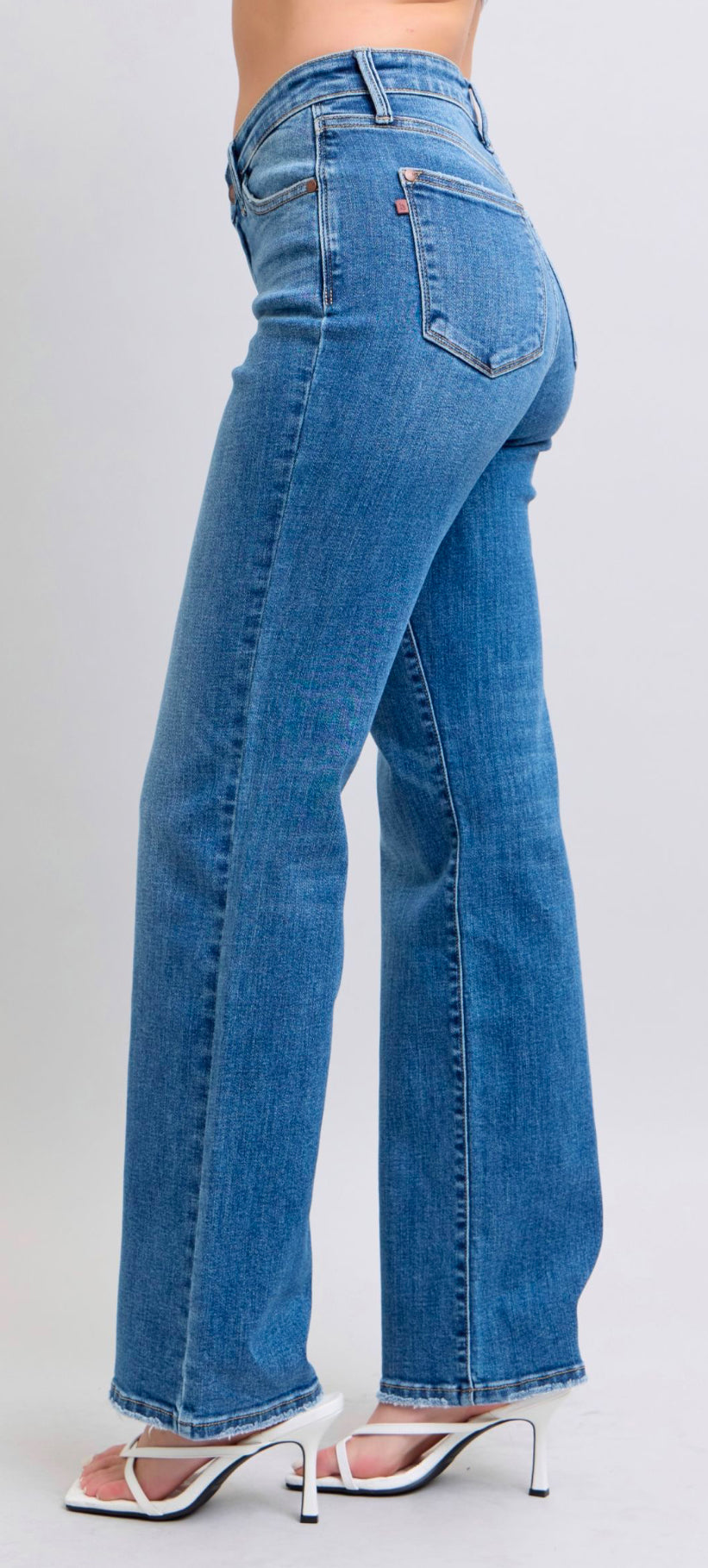 Judy Blue High Rise V Front Straight Fit