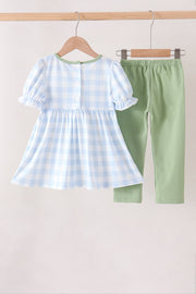 Blue Pumpkin Embroidery Pants Set