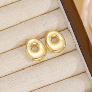 18K Gold-Plated Bubble Letter Stud Earrings